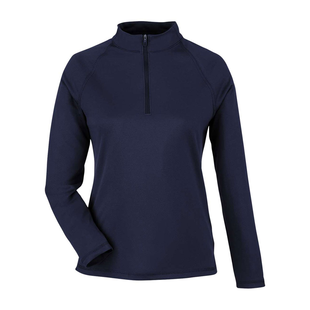CUSTOM NORTH END WOMENS EXPRESS TECH PERFORMANCE PIQUE QUARTER-ZIP PULLOVER